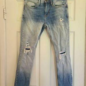 Old Navy small distressed built in flex jeans